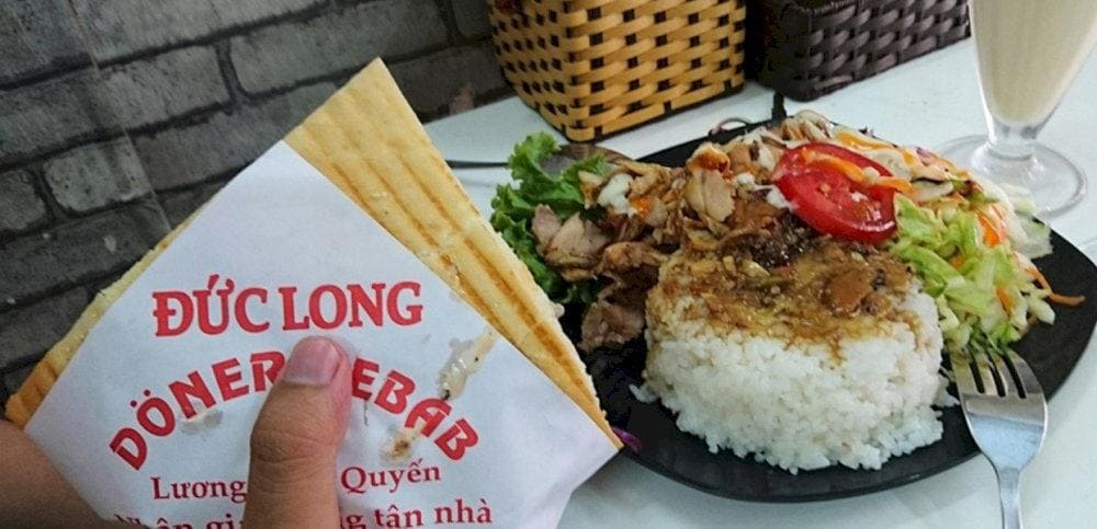 The shop uses a cream and garlic sauce instead of the usual sauce, creating a unique flavor for the sandwich